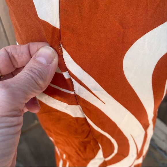 massimo dutti satin Patterned midi Skirt size 2 - Picture 11 of 11